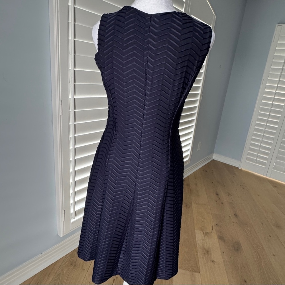 En Focus Navy Blue A-Line Dress Size 6 - Picture 6 of 9
